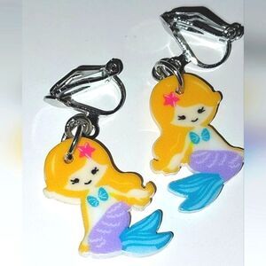 Super cute girls clip-on earrings